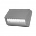 Φωτιστικό Επίτοιχο Κυρτό LED 2W 230V 6200K Ψυχρό Φως Αλουμινίου Γκρι IP54 3-90950600